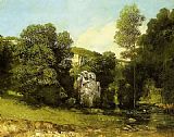 Gustave Courbet La Ruisseau de la Breme painting